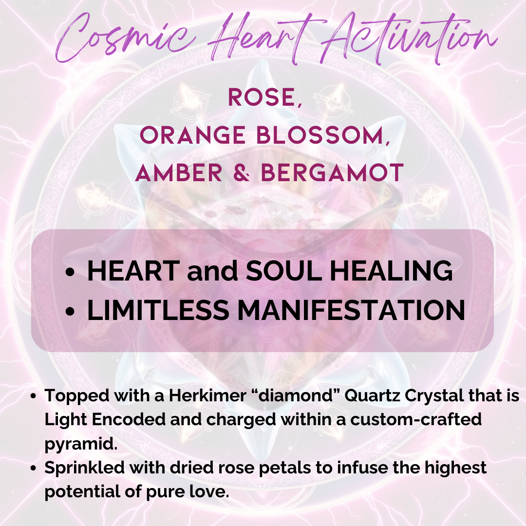 COSMIC HEART ACTIVATION Crystal Candle